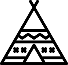 Native American Wigwam Outline Svg Vector, Free Vectors File